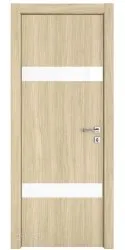 ШИ дверь DO-602 Дуб светлый/стекло Белое