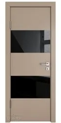 ШИ дверь DO-608 Латте софт/стекло Черное