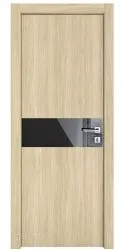 ШИ дверь DO-609 Дуб светлый/стекло Черное