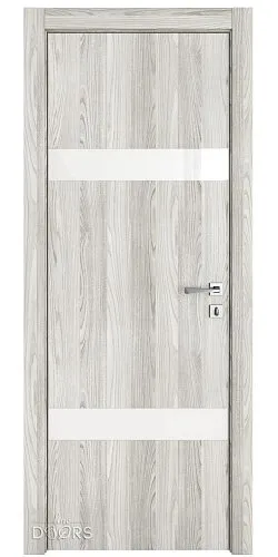 ШИ дверь DO-602 Айс/стекло Белое