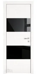 Дверь межкомнатная DO-508 Жемчуг/стекло Черное
