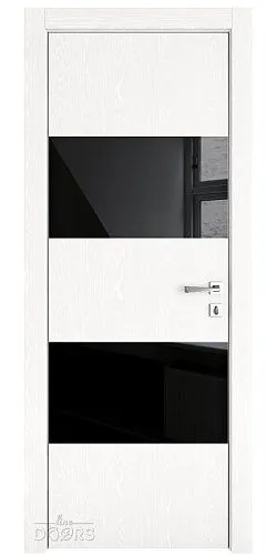 Дверь межкомнатная DO-508 Жемчуг/стекло Черное