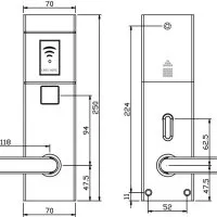 Электронный гостиничный замок HSU-9910-AC