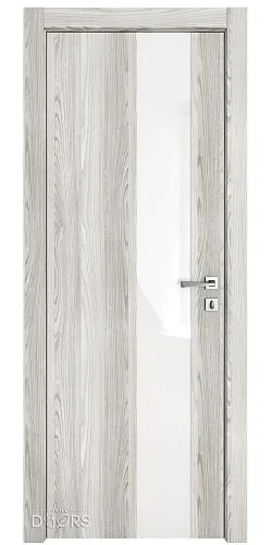 Дверь межкомнатная DO-504 Айс/стекло Белое