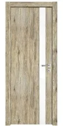 Дверь межкомнатная DO-507 Рустик натуральный/стекло Белое