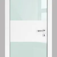 Дверь межкомнатная DO-508 Белый бархат/стекло Белое