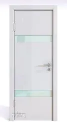 Дверь межкомнатная DO-502 Белый глянец/стекло Белое