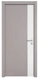 Дверь межкомнатная DG-523 Серый бархат/молдинг Хром