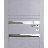 Дверь межкомнатная DO-515 Металлик/Зеркало