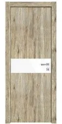 Дверь межкомнатная DO-509 Рустик натуральный/стекло Белое
