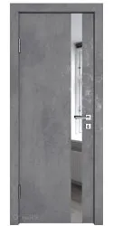 Дверь межкомнатная DO-507 Бетон темный/Зеркало