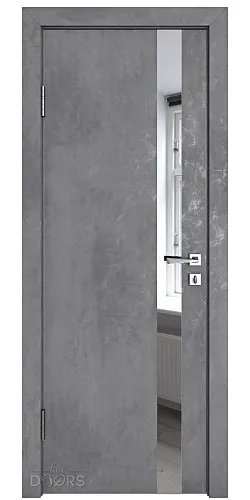 Дверь межкомнатная DO-507 Бетон темный/Зеркало