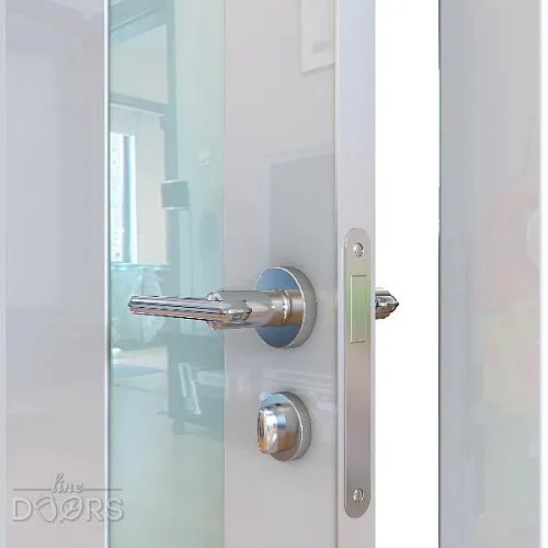 Дверь DO-504 Белый глянец/стекло Белое Скидка 50 %!