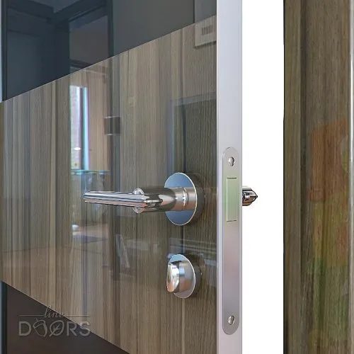 Дверь межкомнатная DO-508 Сосна глянец/стекло Черное