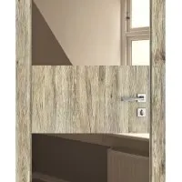 ШИ дверь DO-608 Рустик натуральный/зеркало Бронза