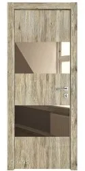 ШИ дверь DO-608 Рустик натуральный/зеркало Бронза