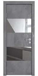 Дверь межкомнатная DO-508 Бетон темный/Зеркало