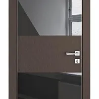 ШИ дверь DO-608 Бронза/стекло Черное