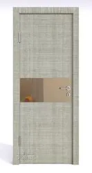 Дверь межкомнатная DO-501 Серый дуб/зеркало Бронза