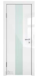 Дверь межкомнатная DO-510 Белый глянец/стекло Белое