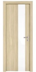 Дверь межкомнатная DO-504 Дуб светлый/стекло Белое