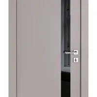 Дверь межкомнатная DO-507 Серый бархат/стекло Черное