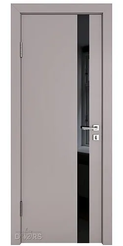 Дверь межкомнатная DO-507 Серый бархат/стекло Черное
