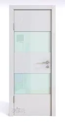 Дверь межкомнатная DO-508 Белый глянец/стекло Белое