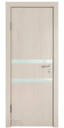 ШИ дверь DO-613 Ясень капучино/стекло Белое