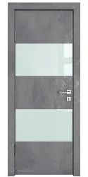 ШИ дверь DO-608 Бетон темный/стекло Белое