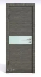 Дверь межкомнатная DO-509 Ольха темная/стекло Белое