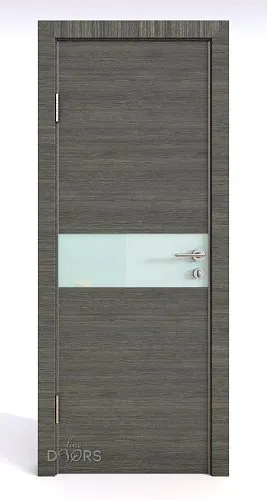 Дверь межкомнатная DO-509 Ольха темная/стекло Белое