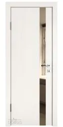ШИ дверь DO-607 Белый ясень/зеркало Бронза