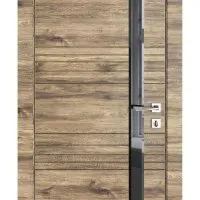 ШИ дверь DO-614 Лофт светлый/стекло Черное