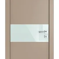 ШИ дверь DO-601 Латте софт/стекло Белое