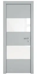 ШИ дверь DO-608 Силк маус/стекло Белое