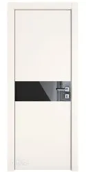 ШИ дверь DO-609 Сливки/стекло Черное