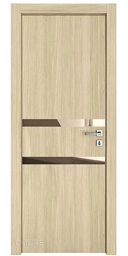 ШИ дверь DO-613 Дуб светлый/зеркало Бронза