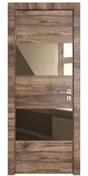 Дверь межкомнатная DO-508 Лофт темный/зеркало Бронза