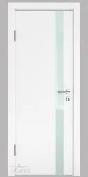 ШИ дверь DO-607 Белый бархат/стекло Белое