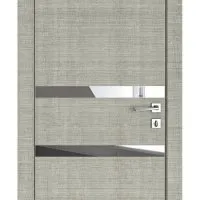 Дверь межкомнатная DO-513 Серый дуб/Зеркало