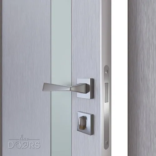 Дверь межкомнатная DO-507 Металлик/Снег