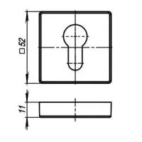 Накладка Armadillo (Армадилло) под цилиндр ET.K.USQ52 (ET USQ) BB-17 коричневая бронза