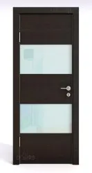 ШИ дверь DO-608 Венге горизонтальный/стекло Белое