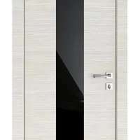 ШИ дверь DO-610 Ива светлая/стекло Черное