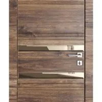 Дверь межкомнатная DO-515 Лофт темный/зеркало Бронза