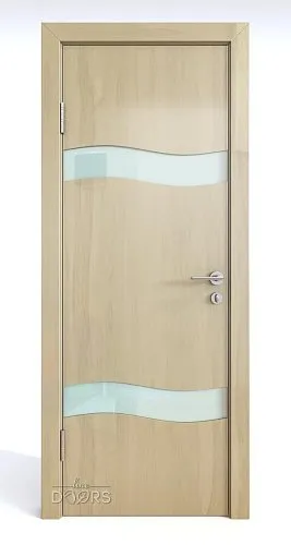 Дверь межкомнатная DO-503 Анегри светлый/стекло Белое