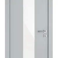 Дверь межкомнатная DO-510 Силк маус/стекло Белое