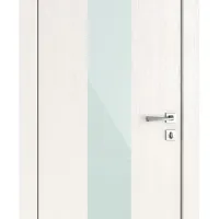Дверь межкомнатная DO-510 Белый ясень/стекло Белое
