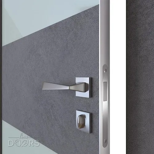 Дверь межкомнатная DO-508 Бетон темный/стекло Белое